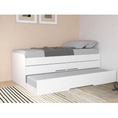 Imagem de Cama Bibox De Solteiro Com Auxiliar  2 Gavetas Bicama  - Robel Móveis