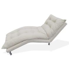 Imagem de Recamier Divã Estofada Psicologia Consultório Clínica Diva Suede Bege - LM DECOR