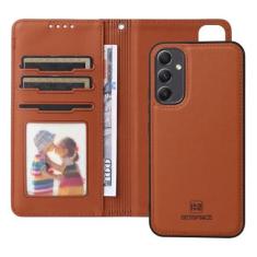 Imagem de Capa compatível com Samsung Galaxy A34 5G Capa carteira destacável com suporte para cartão/alça de pulso, capa flip de couro PU com suporte magnético à prova de choque capa para telefone (cor
