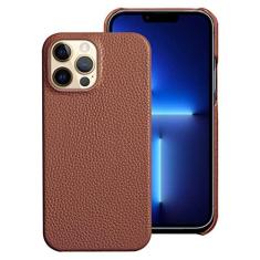 Imagem de Capa de telefone de couro genuíno para iphone 14 13 Pro Max 12 13 mini 12 pro max 11 XR XS MAX 8 plus Capa traseira luxuosa, marrom, para Iphone 6S Plus