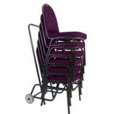 Imagem de 06 Cadeiras Para Hotel E Auditório Linha Hotel Roxo