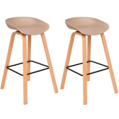 Imagem de Kit com 2 Banquetas Toledo Assento em Polipropileno e Base em Aço Fratini