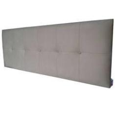 Imagem de Cabeceira Cama Box Casal Veneza Suede Liso Bege Botões Almofadado 140 X 60 Cm Rbl