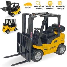 Imagem de Miniatura Empilhadeira De Metal Carrinho Brinquedo C/Fricção - Europio