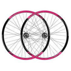 Imagem de Par de aro 29 VZAN VNINE 36F com cassete rolamentado, Preto, Rosa