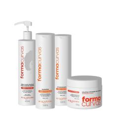 Imagem de Kit Acquaflora Forma Curvas Duo Creme de Pentear Crespos e Gelatina Suave (4 produtos)