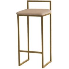 Imagem de Banqueta Pietra Base Dourada - 82cm X 37cm - Trendy