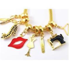 Imagem de Pulseira Estilista Estilismo Moda Folheado A Ouro 18k