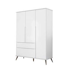 Imagem de Guarda Roupa Roupeiro Melinda Branco 3 Portas 100% mdf - Phoenix Baby