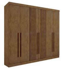 Imagem de Guarda Roupa Da Vinci Plus Ripado 6 Portas 100% Mdf Ddoro Móveis - Ypê