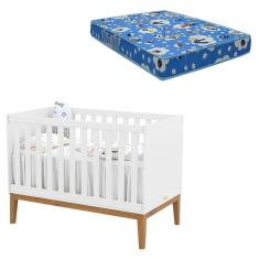 Imagem de Berço Americano Unique Branco Soft Eco Wood Com Colchão Ortobom - Matic