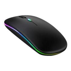 Imagem de Mouse Sem Fio RGB PC Notebook Recarregável Bluetooth 2.4Ghz E-1300 Pro