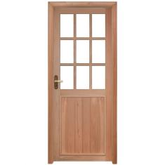 Imagem de Porta de Madeira 213x94cm sem Vidro com Batente 9,4cm EWK P21 M30 Rondosul Madeira marroml sem pintura