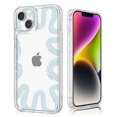 Imagem de UEEBAI Capa para iPhone 14 de 6,1 polegadas, capa de telefone moderna, bonita, bonita, adorável, durável, fina, ultraleve, macia, amortecedora, à prova de choque, capa transparente para mulheres e