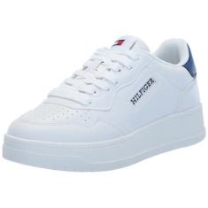 Imagem de Tommy Hilfiger Tênis feminino Dunner, Branco/Azul 141, 38