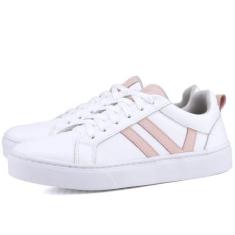 Imagem de Tênis Casual em Couro Masculino Mr. Gutt Branco, Bege, Mulher, 38