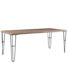 Imagem de Mesa Sala de Jantar Ludiana 140cm Grafite Madeira Maciça