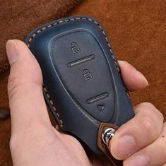 Imagem de NUIOsdz Couro Smart Key Fob Cover Protetor de cobertura de pele, adequado para Chevrolet Bolt Camaro Cruze Equinox Malibu Sonic Spark Traverse Trax Proteção de cobertura completa