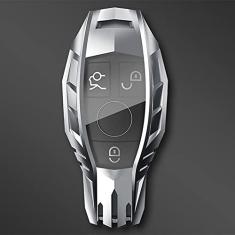 Imagem de TPHJRM Porta-chaves do carro Capa de liga de zinco inteligente, adequado para Mercedes Benz Classe ABCS AMG GLA CLA GLC W221 W204 205 W176, Porta-chaves do carro ABS Smart porta-chaves do carro