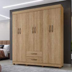 Imagem de Roupeiro Copacabana Canela 6 Portas Sem Espelho Benetil Móveis