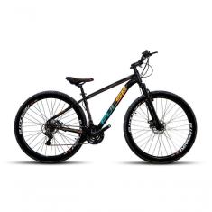 Imagem de Bicicleta 29 Pulse Cambios Importados 21v Freio Disco Laranja Verde Acqua