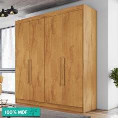 Imagem de Guarda-Roupa Casal 100% Mdf 4 Portas 3 Gavetas 13 Nichos Nantes Europa