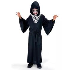 Imagem de Fantasia Cavaleiro das Sombras Halloween Infantil Com Capuz - Fantasia