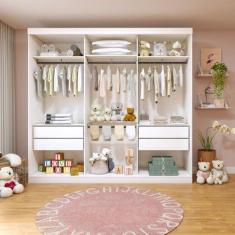 Imagem de Closet Infantil sem Portas 4 Gavetas Isadora Branco