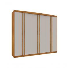 Imagem de Guarda Roupa Casal Madrid 6 Portas Tcil Cinamomo/Off White