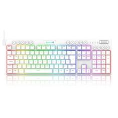 Imagem de Teclado Mecânico Redragon Horus, c/Cabo 1,5m, USB, RGB, Switch Marrom, ABNT2, Branco- K619-RGB (PTBROWN)