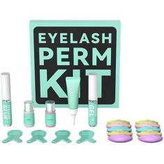 Imagem de Glimocn Kit de elevação de cílios cílios cisteína rápida extensão permanente configuração de loção creme soro de cílios gel cola hastes almofadas ferramentas delineador de salão