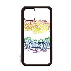 Imagem de Capa Lips Kiss LGBT Rainbow Wordcloud para iPhone 11 Pro Max para Apple Mobile Case