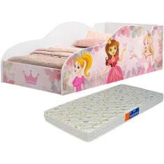 Imagem de Cama Infantil Princesa Rosa Com Colchão - Loja Tigo