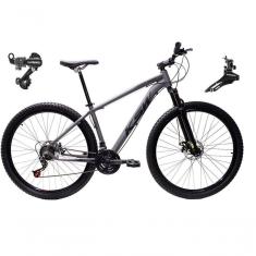 Imagem de Bicicleta Aro 29 Ksw Xlt Alumínio 24v Câmbios Shimano Garfo Suspensão - Grafite Tam.17