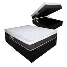 Imagem de Cama Box Baú Casal Colchão Mola Ensacada Pillowin 138x188x67cm - Regen