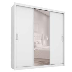 Imagem de Guarda-Roupa Casal com Espelho Residence I 3 PT 2 GV Branco - Demóbile
