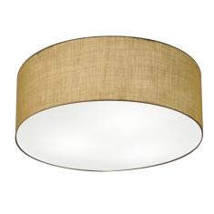 Imagem de Plafon Cilíndrico Md-3019 Tecido 80X15cm Bivolt Palha