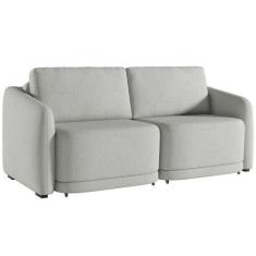 Imagem de Sofá Cama Casal Para Sala 236cm Polska K04 Linho Cinza - Mpozenato