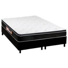Imagem de Cama Box Queen: Colchão Espuma D45 Castor  Black E White Air + Base Cr