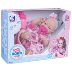 Imagem de Boneca Reborn Faz Xixi Love Born Bebê Recem Nascido Cotiplás