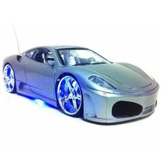 Imagem de Carrinho de Controle Remoto Ferrari com Led nas Rodas e Neon - Prata