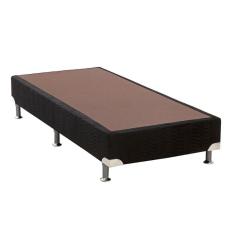 Imagem de Cama Box Base Universal Solteiro Americana Suede Nero Black (88x188x23) - Ortobom