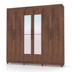 Imagem de Guarda Roupa Casal 6 Portas Com Espelho Palmas 1006380 Imbuia Rustico