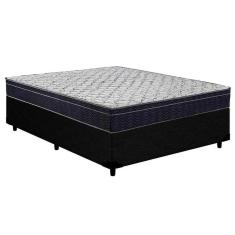 Imagem de Cama Box Casal: Colchão Anatômico Ortobom D45-ep Airtech 150 OrtopilowBase Courano Black(138x188)