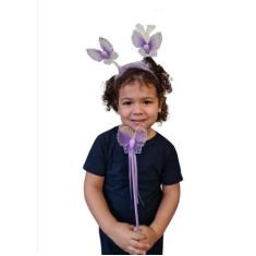 Imagem de Fantasia Infantil De Fadinha Com Varinha E Tiara - Lynx Produções Arti