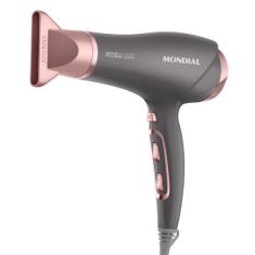 Imagem de Secador de Cabelo Mondial Grey Rose Keratin 2 Velocidades 3 Temperatur