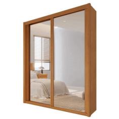 Imagem de Guarda Roupa Solteiro Espelhado 2 Portas 3 Gavetas - Pietro - Móveis B