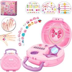 Imagem de Maleta Kit Para Decorar Unhas Infantil Manicure Divertido - Dm Toys