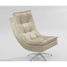 Imagem de Poltrona Nilla Chaise Tecido Liso - Bege