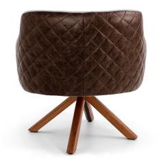 Imagem de Poltrona Decorativa Jade Base Giromad Giratória C-107 Corano Tressê Linho Bege - Domi